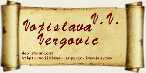 Vojislava Vergović vizit kartica
